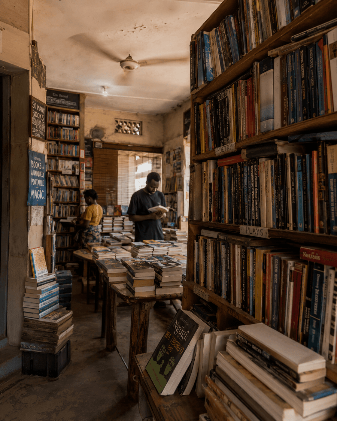 A small bookshop in Zomba, Malawi's old colonial capital